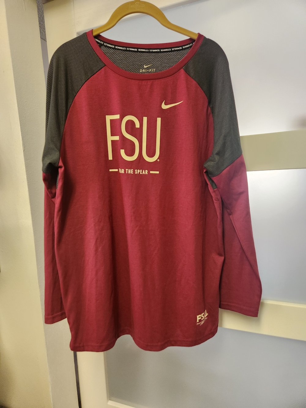Nike FSU Maroon Long-Sleeve Raglan Shirt
